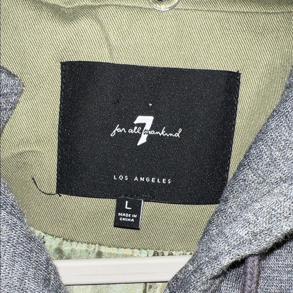 7 For All Mankind Olive Trench Coat - Picture 4 of 7